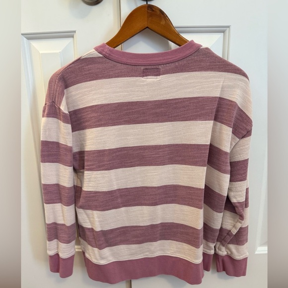 J.Crew Vintage cotton terry relaxed-fit pullover in rugby stripe size XS - Picture 8 of 11